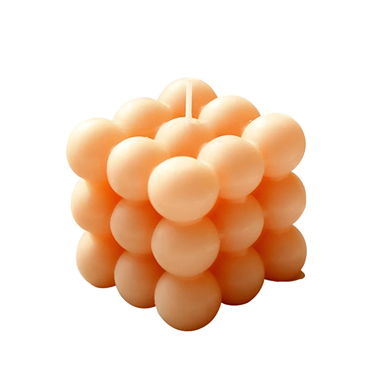 Geometric Bubble Cube Candle
