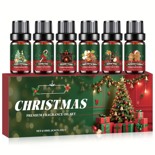 Christmas Gift Essential Oil Set Holiday Aromatherapy Diffuser Box