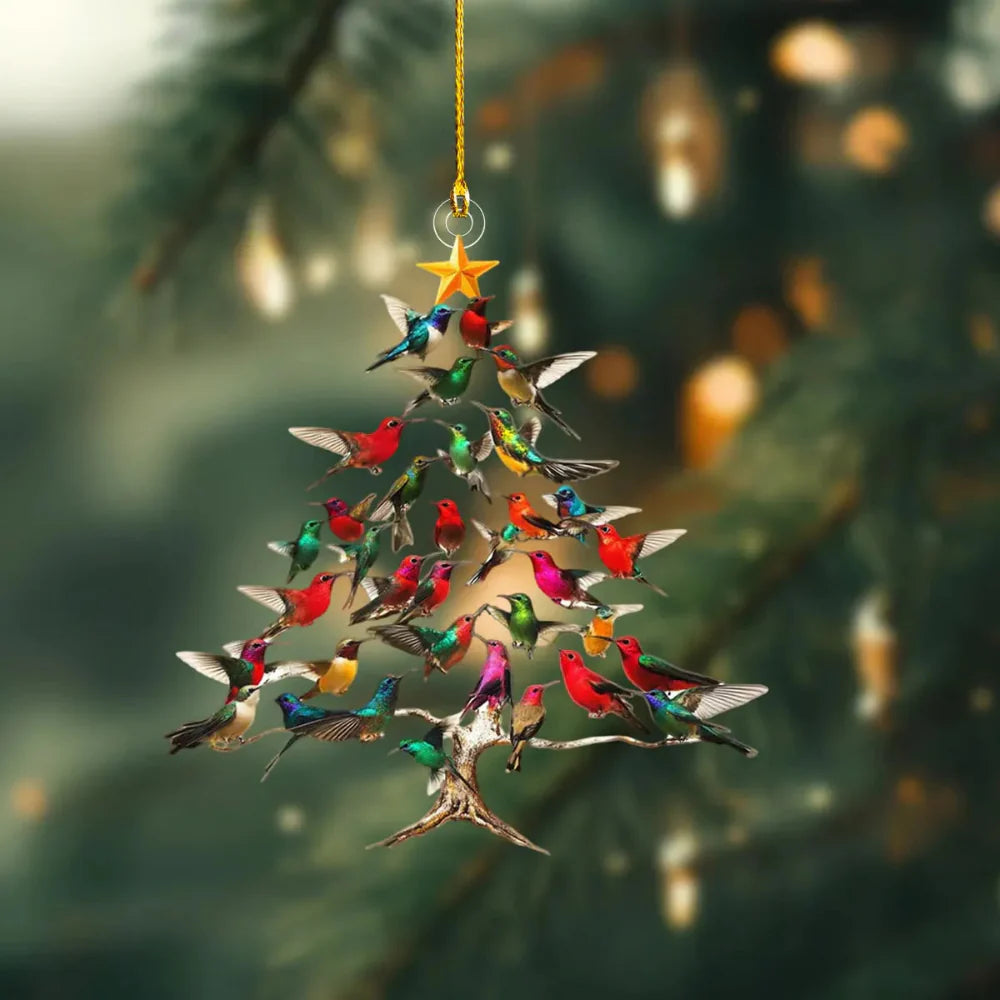 Christmas Ornament Bird Tree Hanging Decoration Holiday Display