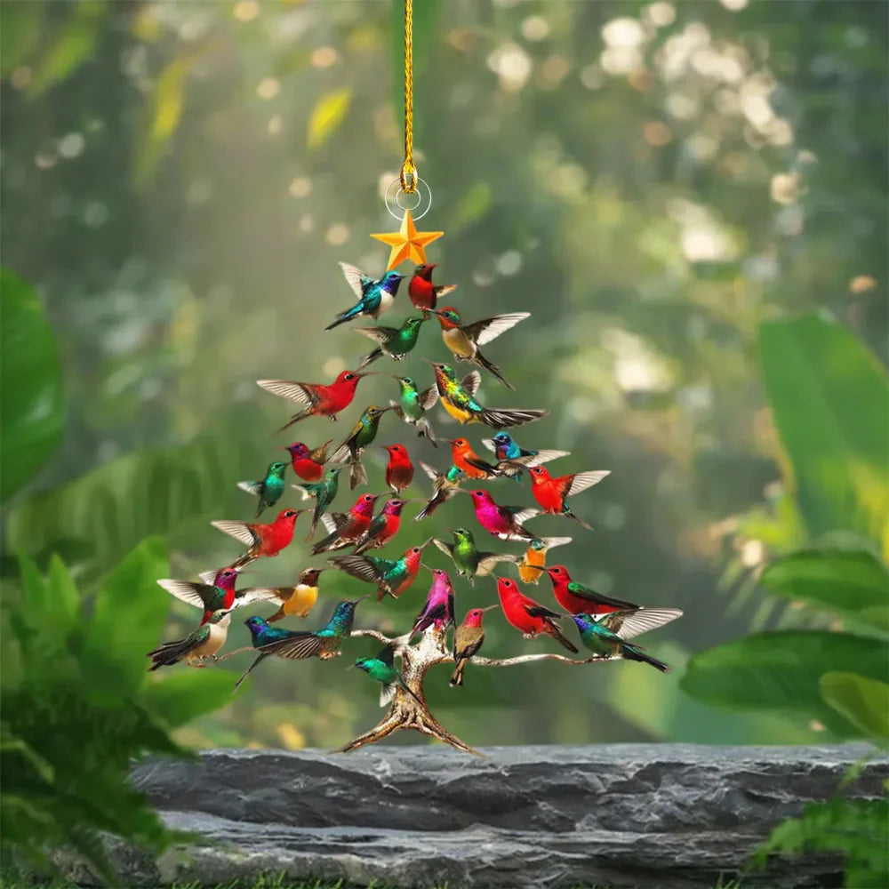 Christmas Ornament Bird Tree Hanging Decoration Holiday Display