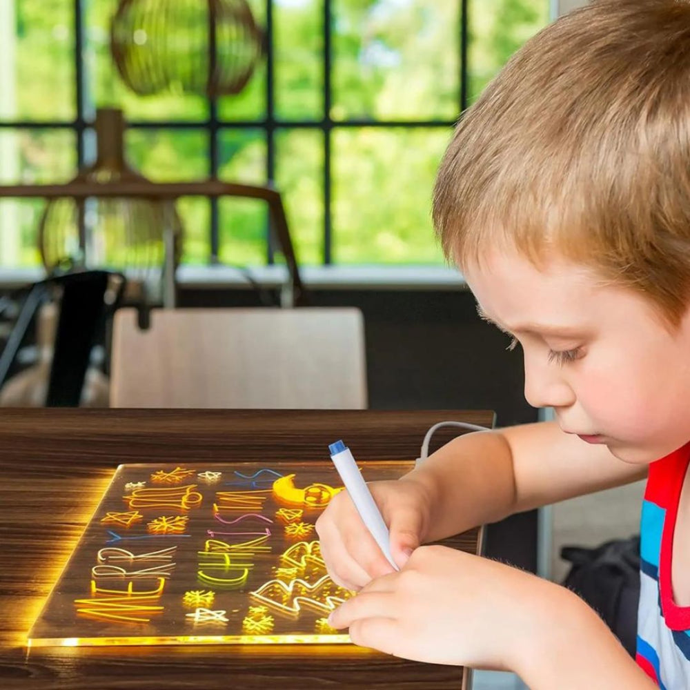Christmas Ornament Kids LED Drawing Board Creative Art Toy