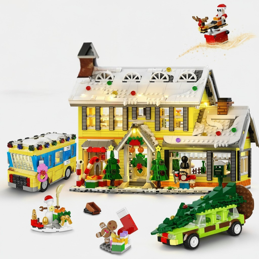 Christmas Village Building Set Lights Holiday Gift Toy