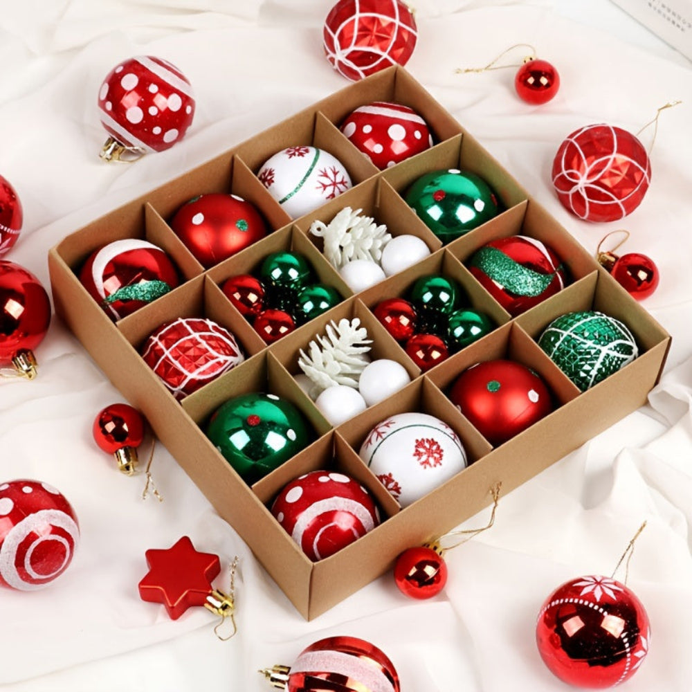 Christmas Ornaments Set Classic Tree Hanging Decorative Balls