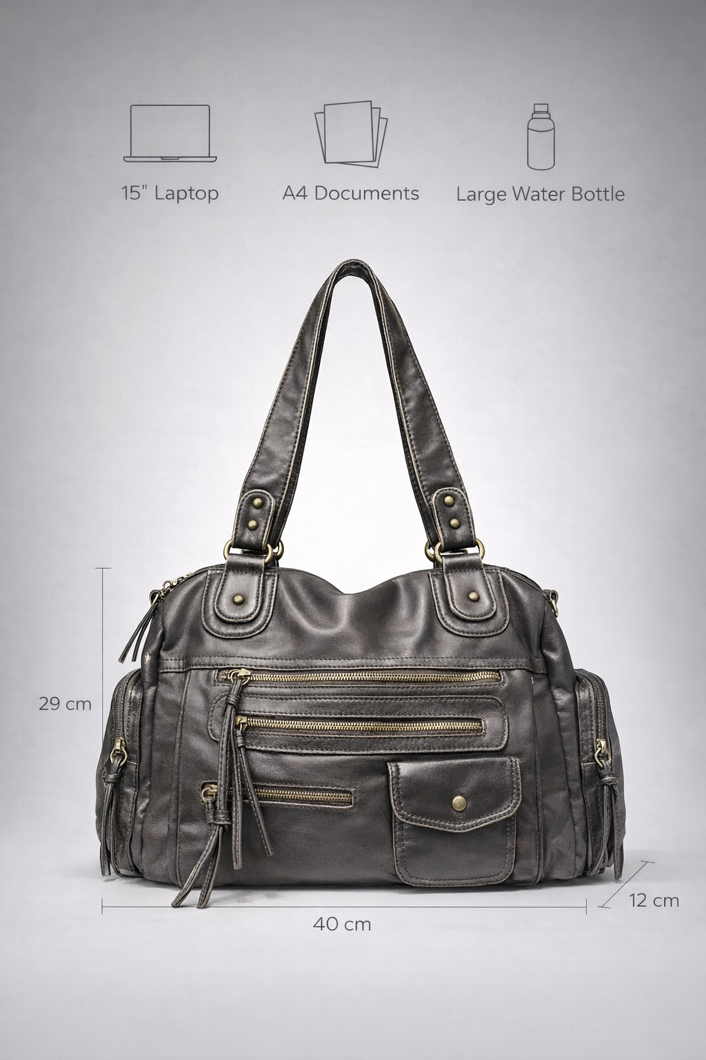 Coffee go-to shoulder handbag for school | Urbino