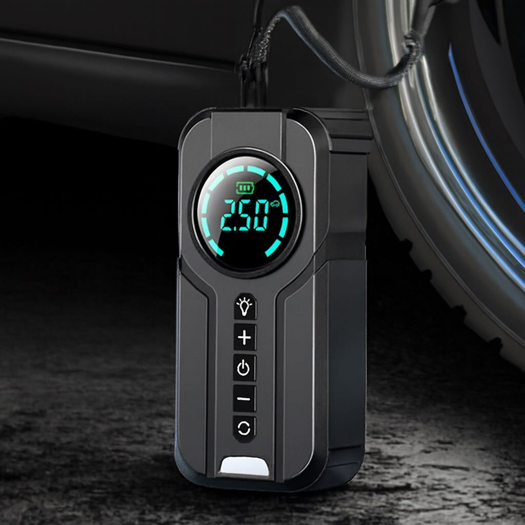 Compact Car Air Pump Jump Starter LED Light