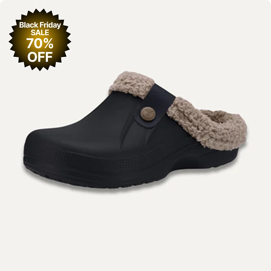 Arlo Fuzzy Comfort Clog Mules – Warm Non-Slip Slip-On