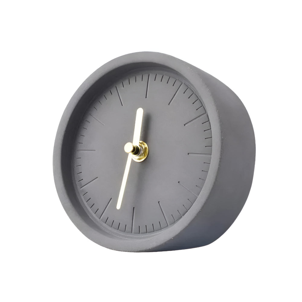 Modernist Round Cement Clock