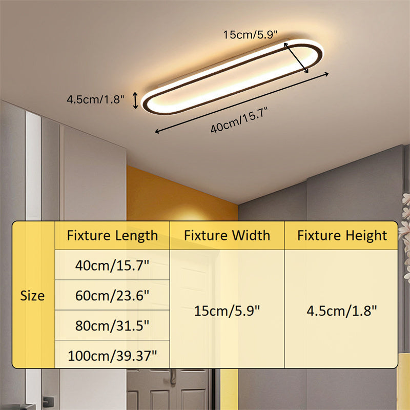 Minimalist Rectangular Flush Mount Ceiling Light