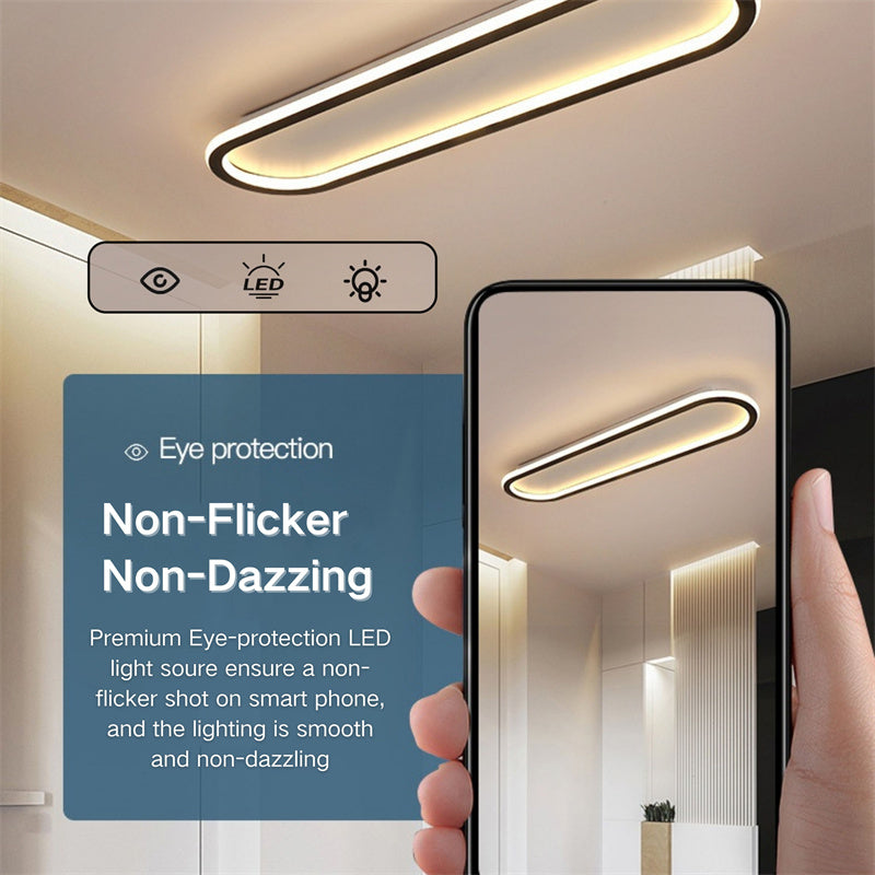 Minimalist Rectangular Flush Mount Ceiling Light