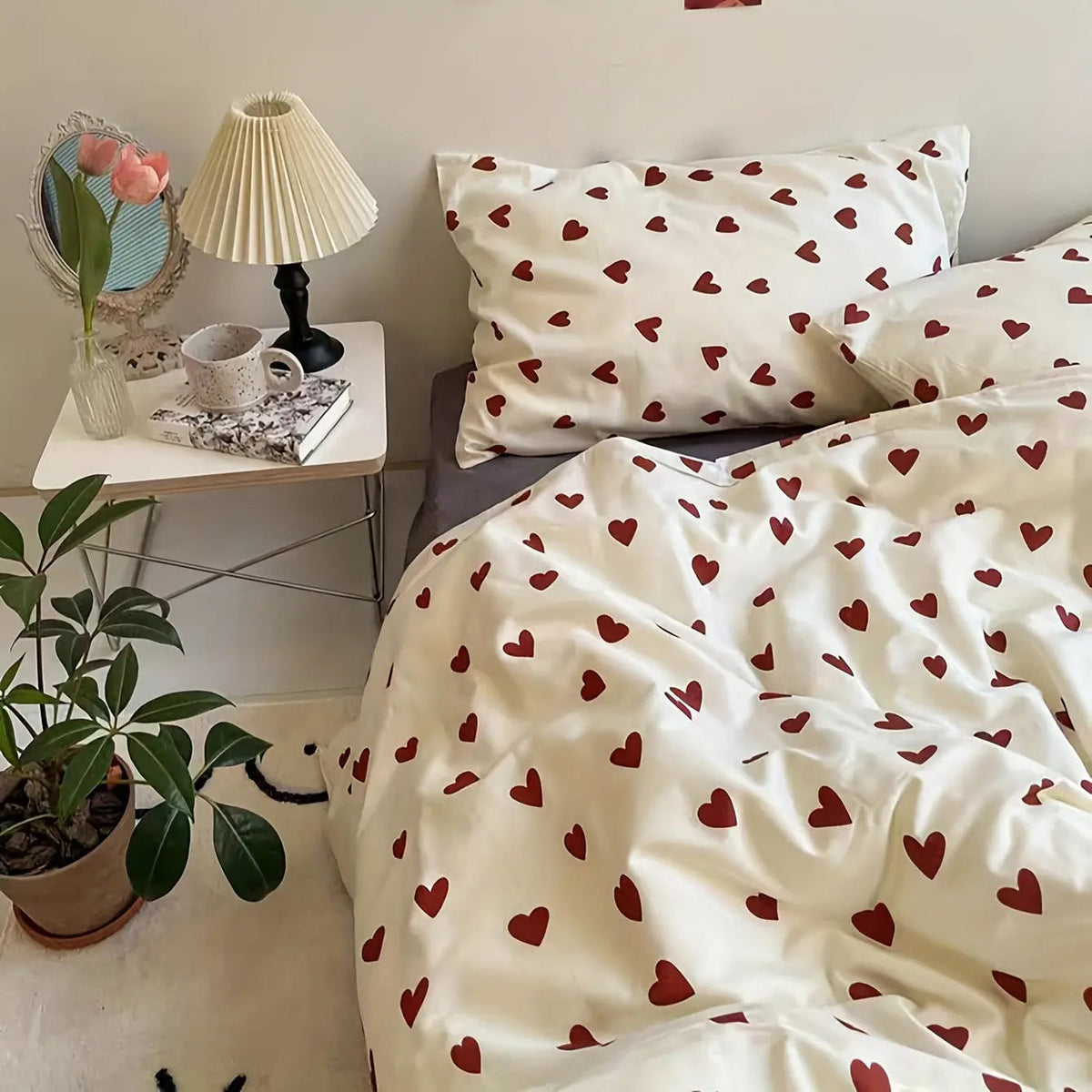 Bedding set with heart print | HeartDream