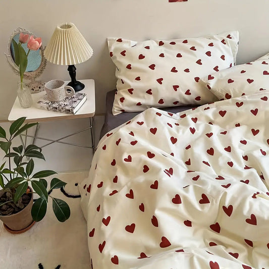 Bedding set with heart print | HeartDream