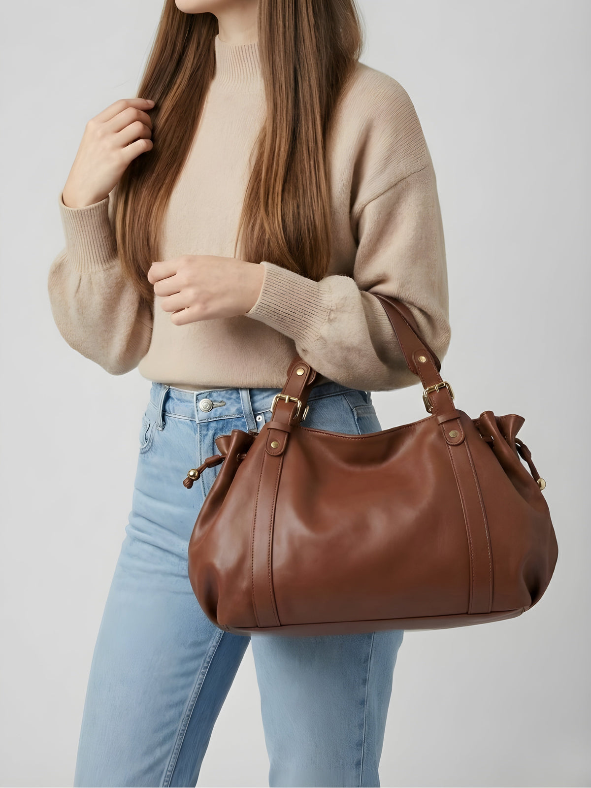 Large vegan leather Handbag for School | Mantova