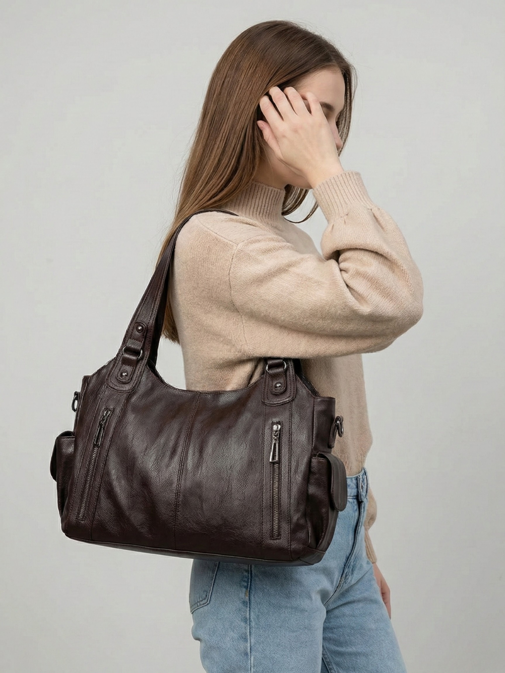 Large Shoulder bag for university | VENEZIA
