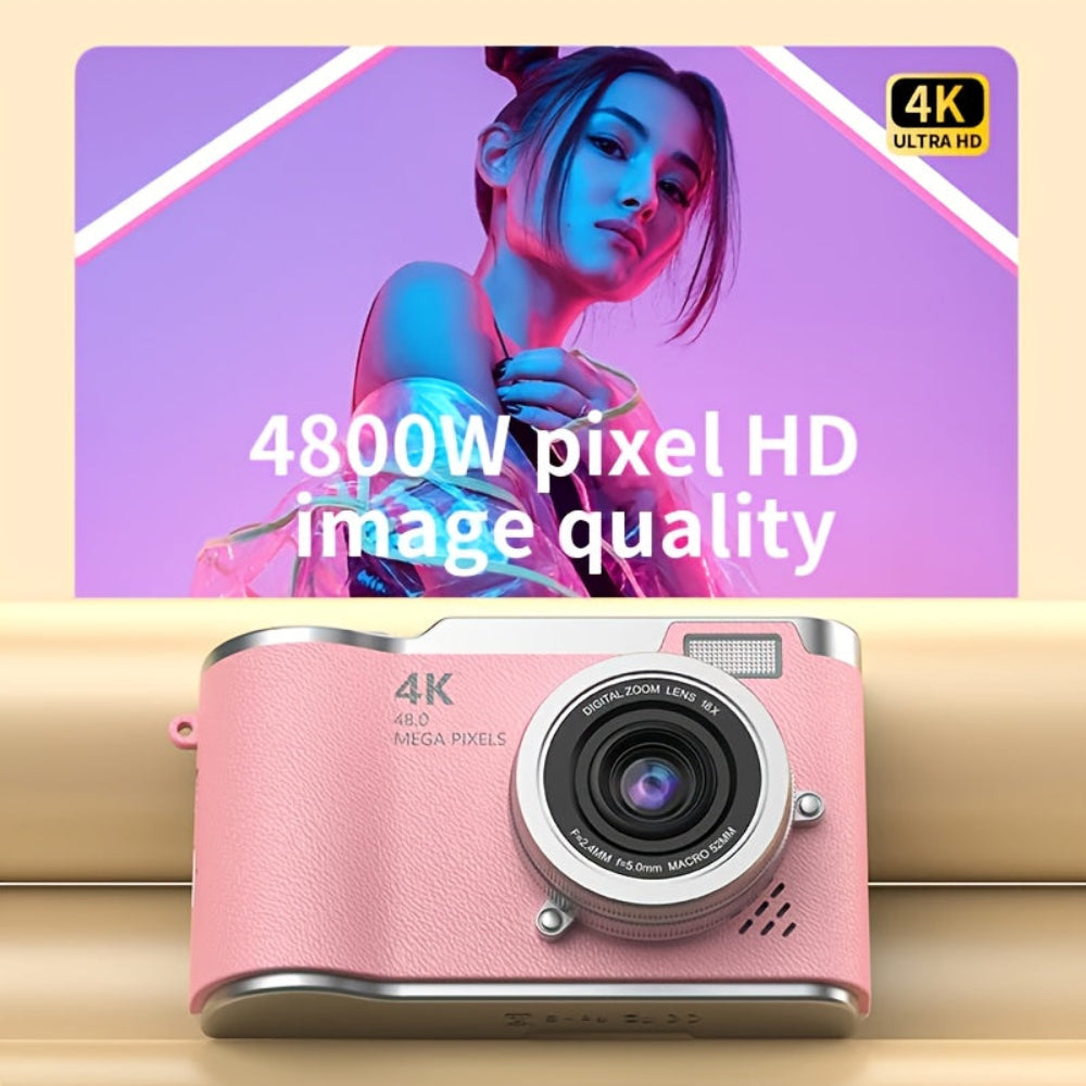 Digital Camera Gift 4K Flip Screen Vlogging Video Recorder