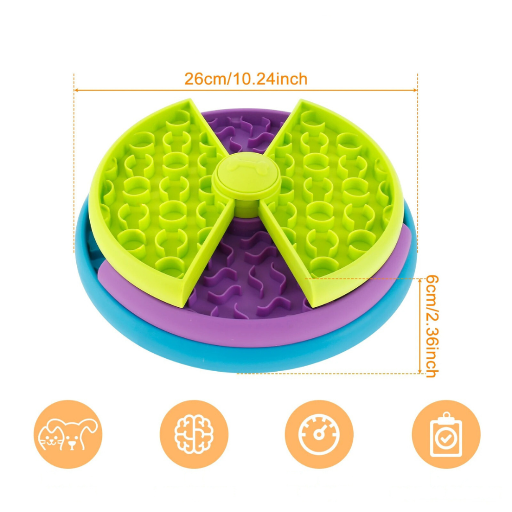 Dog Bowl Food Dispenser Interactive Slow Feeder