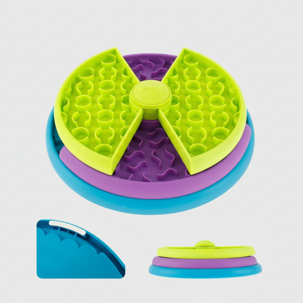 Dog Bowl Food Dispenser Interactive Slow Feeder