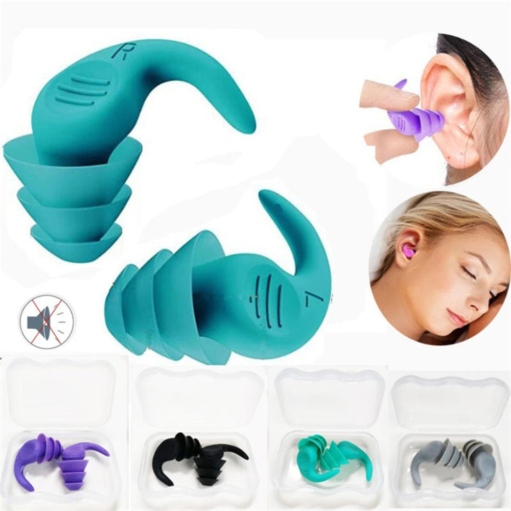 Earplugs Noise Reduction Reusable Soft Silicone Sleeping