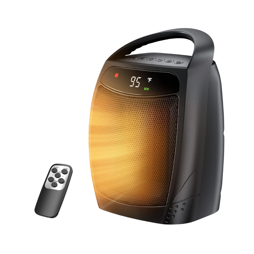Electric Space Heater Portable Ceramic Indoor Heater Remote Control