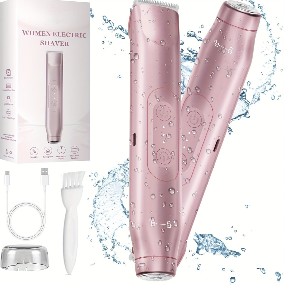 Electric Razors Women Rechargeable Waterproof Hair Trimmer