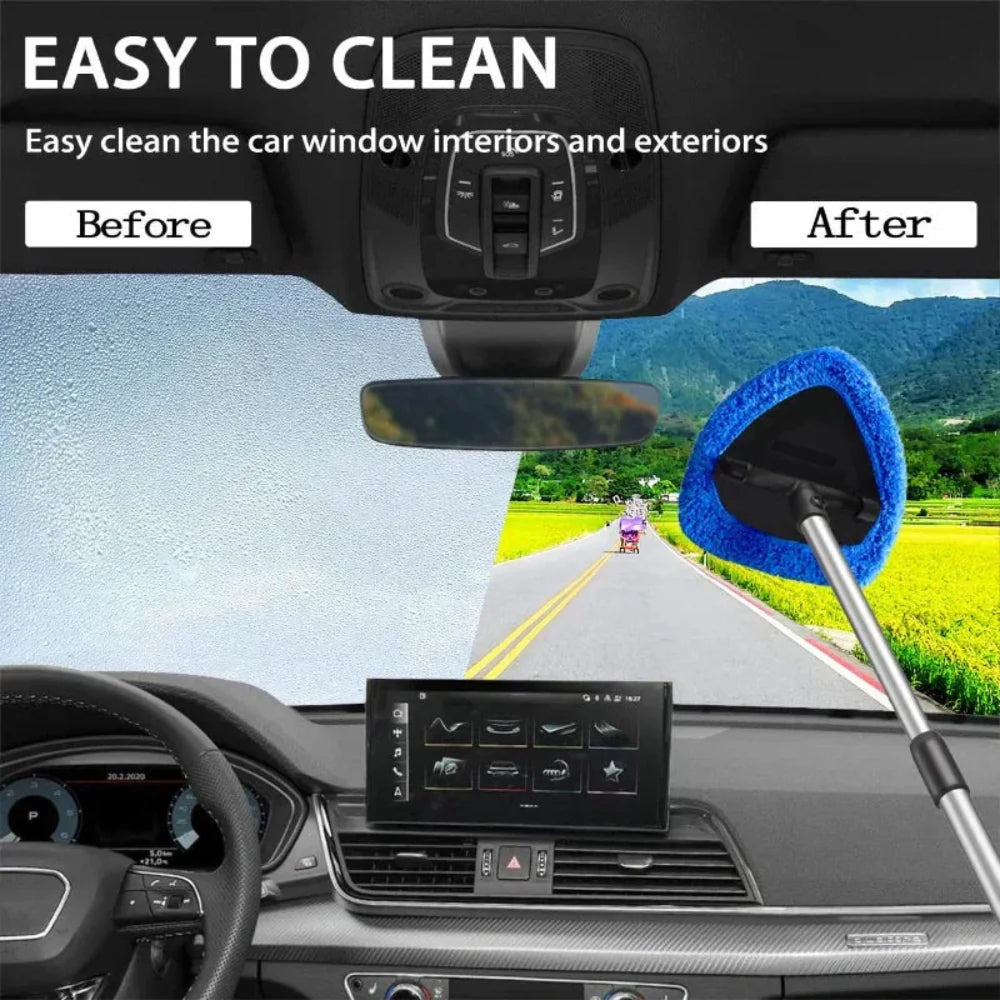 Extendable Car Window Cleaner Swivel Head