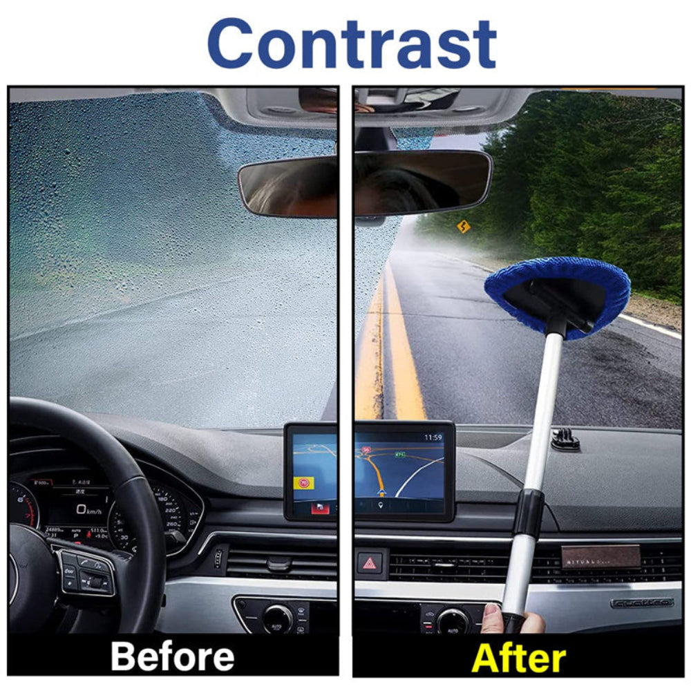 Extendable Car Window Cleaner Swivel Head