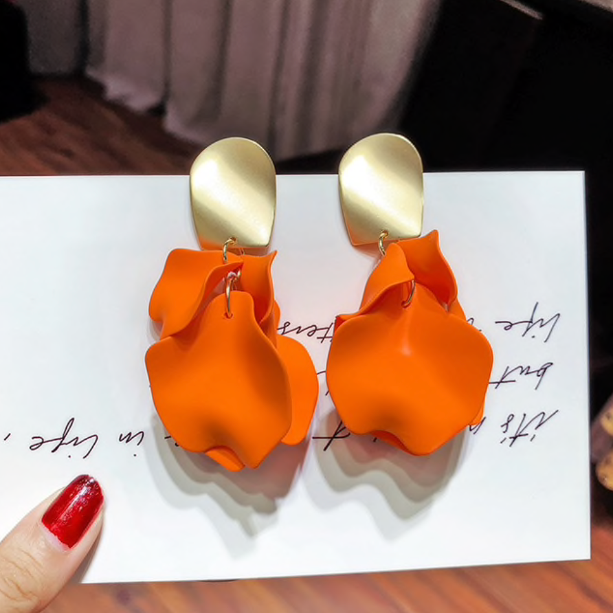 925 Silver Needle Rose Flower Earrings