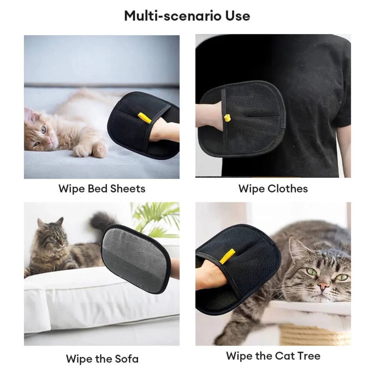 Glove Pet Hair Remover Soft Silicone