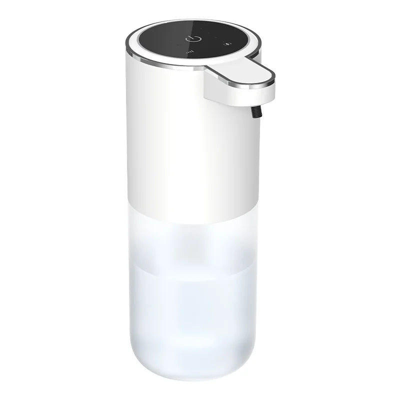 Touchless Automatic Foam Soap Dispenser with 400ml Transparent Tank - Rechargeable Lithium Battery Powered Hands Free Pump for Household Use