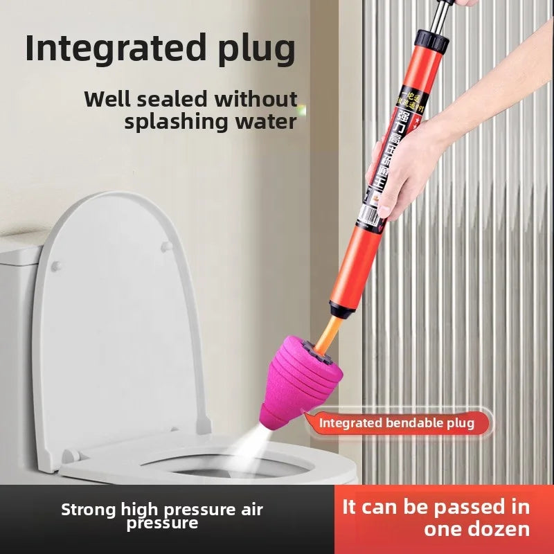 Optimized Product Title High Pressure Air Plunger for Toilet and Drain Unclogging - Manual Heavy Duty Plastic Plumbing Tool for Bathroom Sewer and Sink Pipes