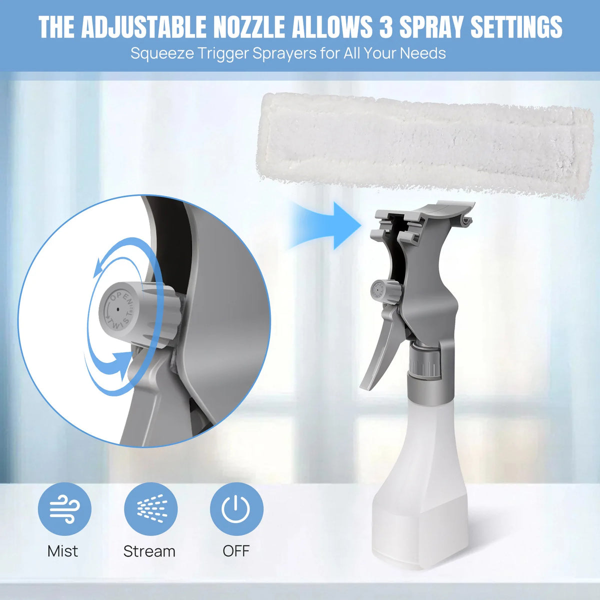Handheld Electric Window Cleaner and Vacuum Mop - Portable 2-in-1 Glass Squeegee with Water Spray and Suction for Household and Outdoor Use - Unisex