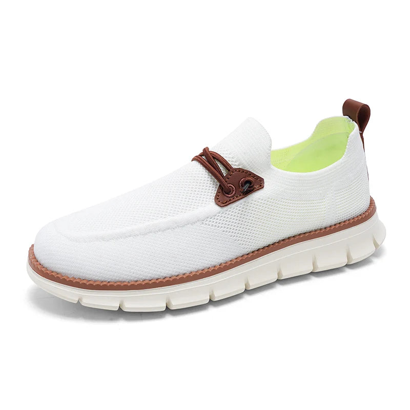 Optimized Product Title Men's Breathable Mesh Sneakers - Lightweight Casual Walking Shoes for Men with Anti-Slip MD Sole and Textile Upper - Spring Autumn Comfort