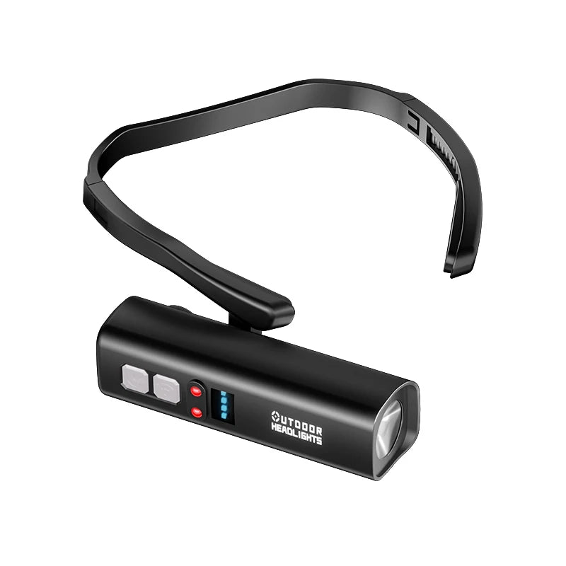 Rechargeable LED Headlamp with Hand Wave Motion Sensor - Waterproof Outdoor Headlight for Camping, Hiking and Cycling - USB-C Charging