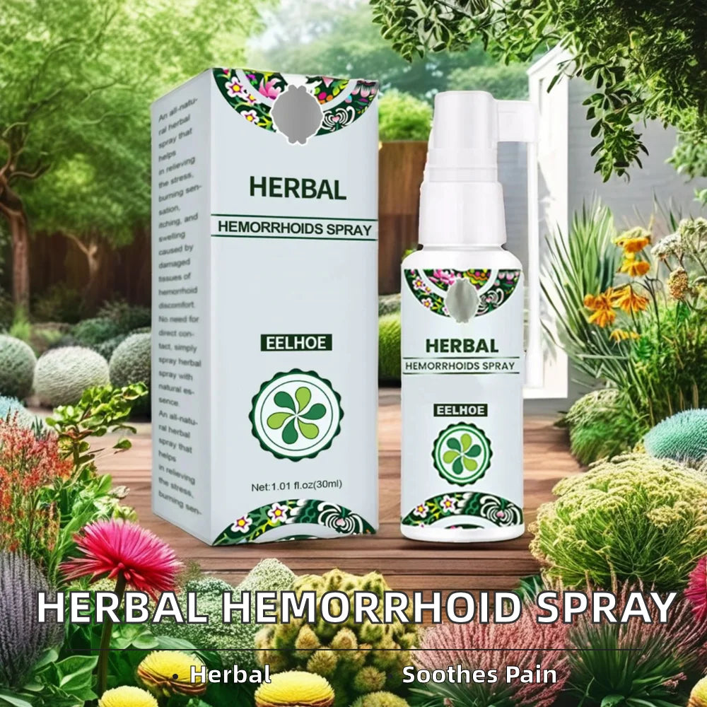 Natural Herbal Hemorrhoids Relief Spray - Soothing Body Care Solution for Fast Pain Relief - Mild Liquid Formula with Vitamin C for Adults - 30ml