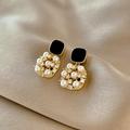 Crystal & Pearl Maria Drop Earrings