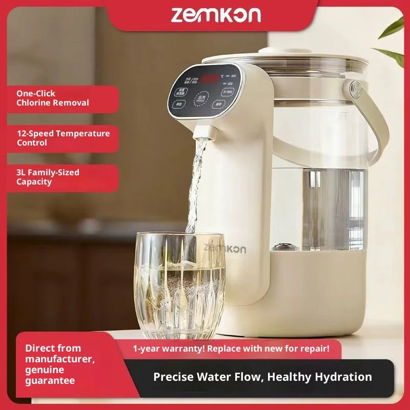 Electric Glass Kettle with Digital Temperature Control and 3.0L Capacity - Automatic Shut-Off Hot Water Boiler with Stay-Warm Insulation