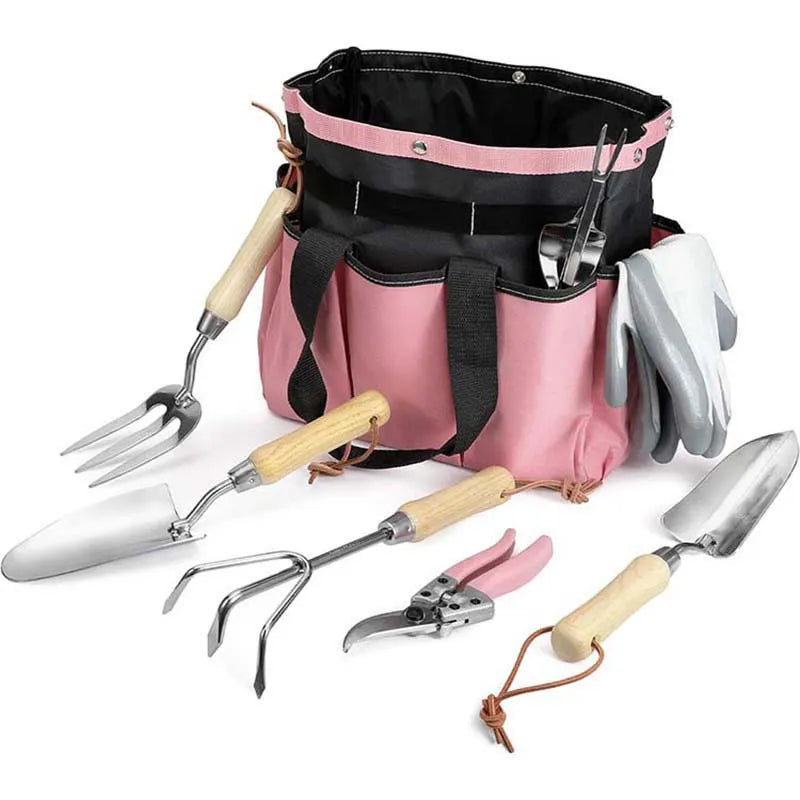 Garden Tools 7 Pcs Set, Stainless Steel Heavy Duty Gardening Tools