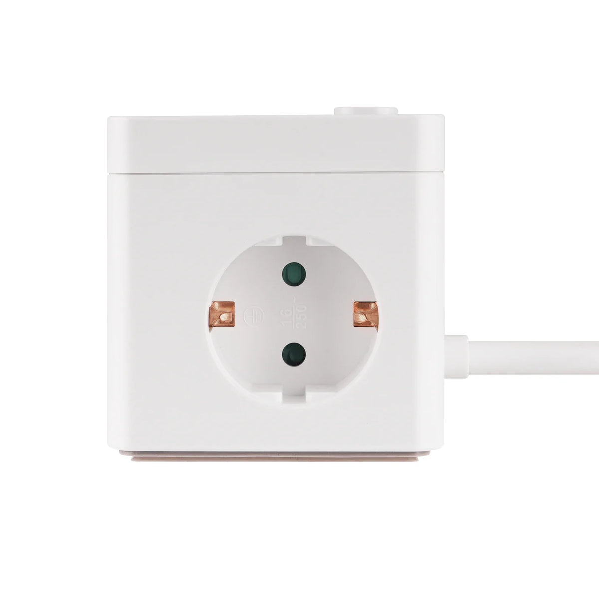 EU Smart Power Cube – 3 AC Outlets with USB-A & Type-C Ports, 16A Plug Adapter Socket for Home & Office Charging