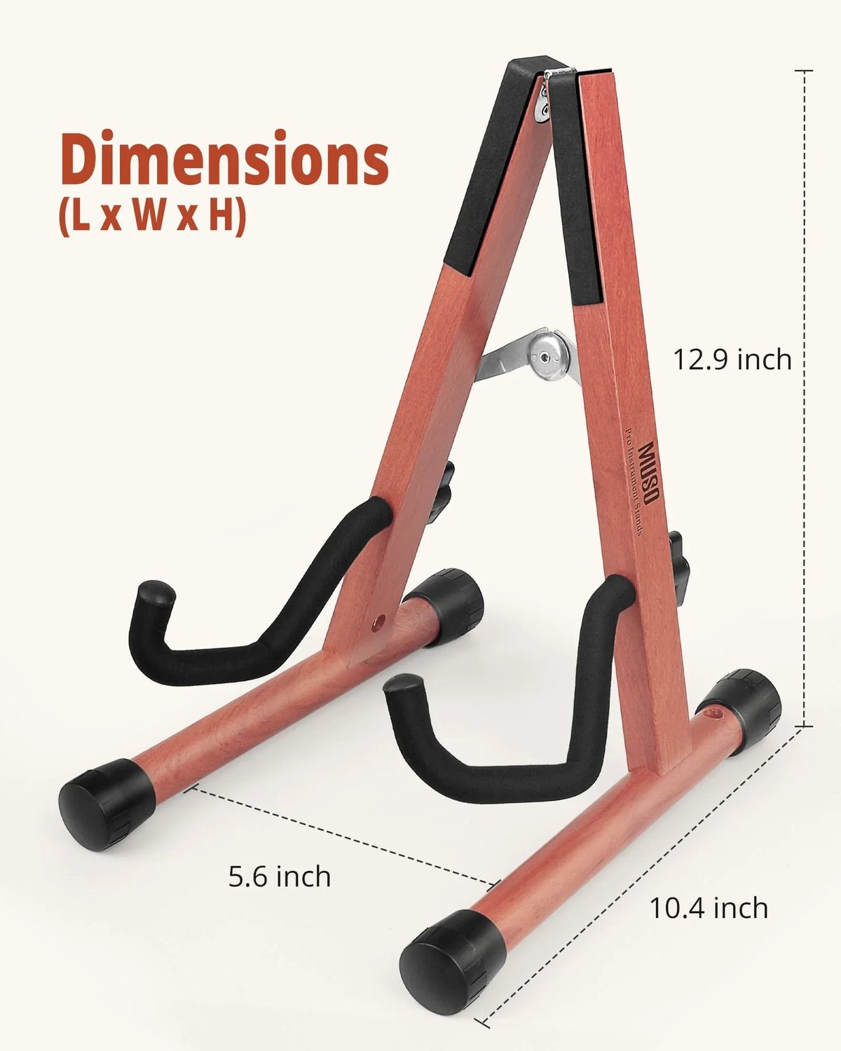 Small Wooden Violin & Ukulele Stand – Portable A-Frame Holder with Rubber Pads for Travel & Display
