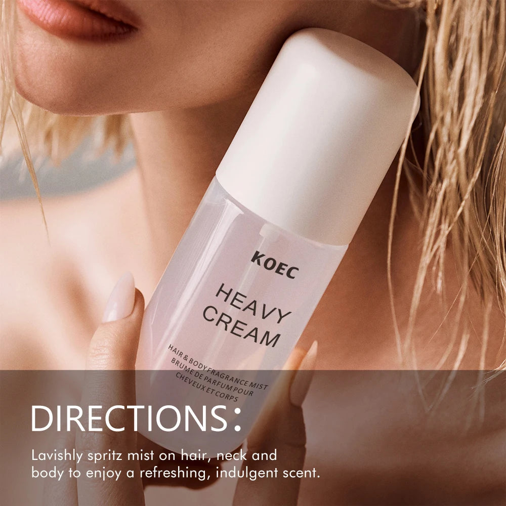 Heavy Cream Scented Perfume Body Mist for Men and Women - Long-Lasting Fresh Fragrance Spray - Luxury Deodorizing Body Mist - 50ml