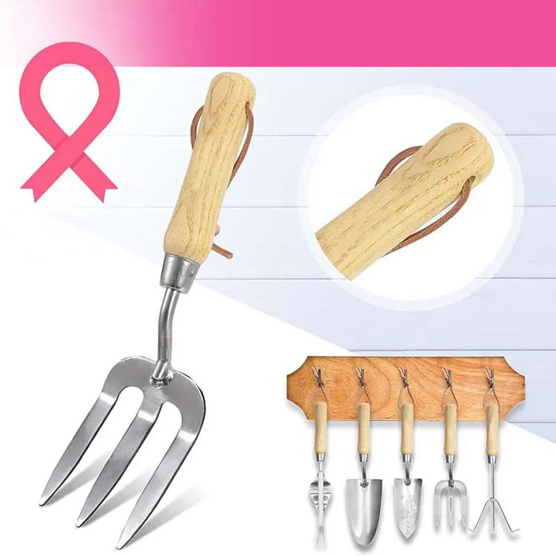 Garden Tools 7 Pcs Set, Stainless Steel Heavy Duty Gardening Tools