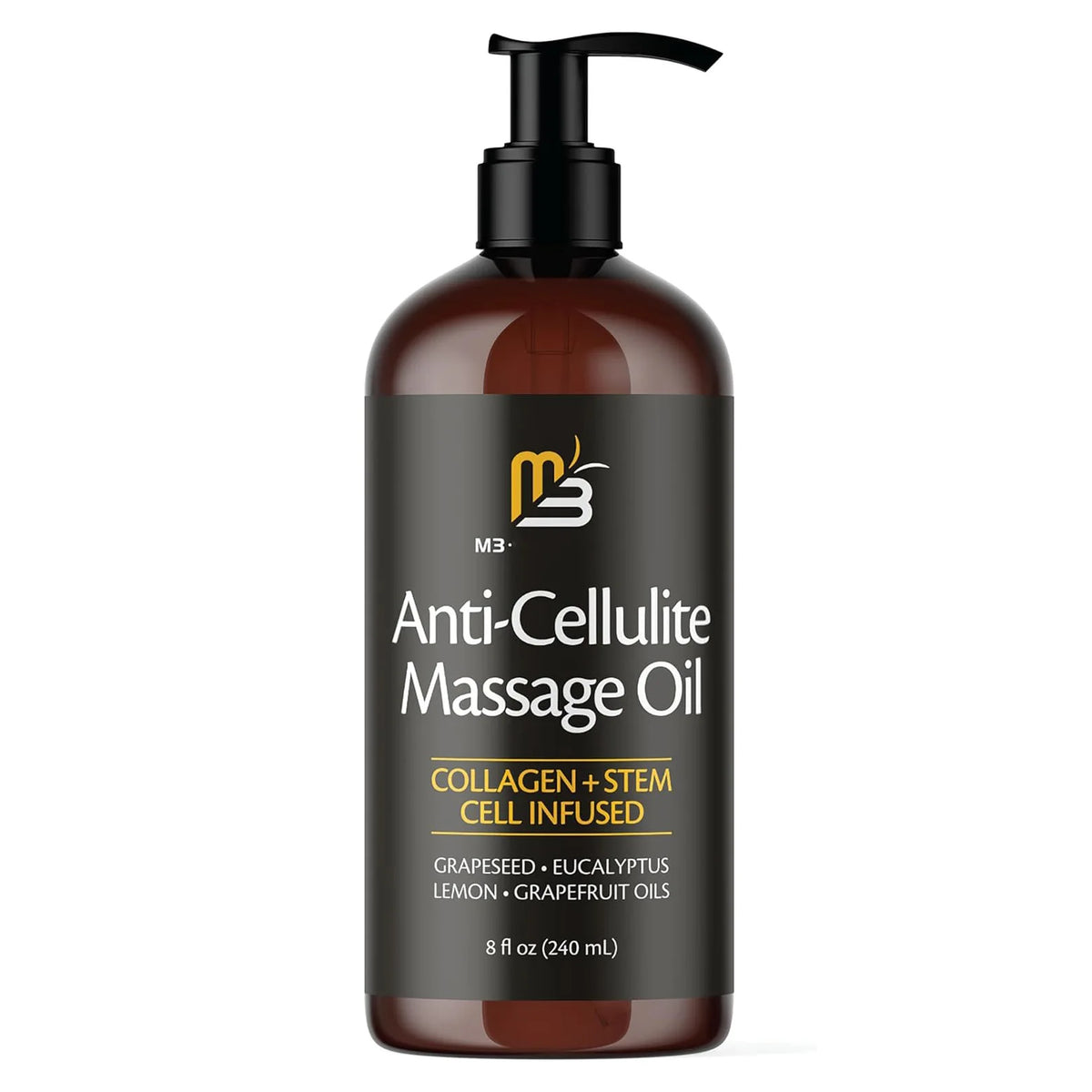 Nourishing Body Massage Oil with Eucalyptus and Grapeseed - Heat Soothing Moisturizer for Professional Spa and Home Back Massage