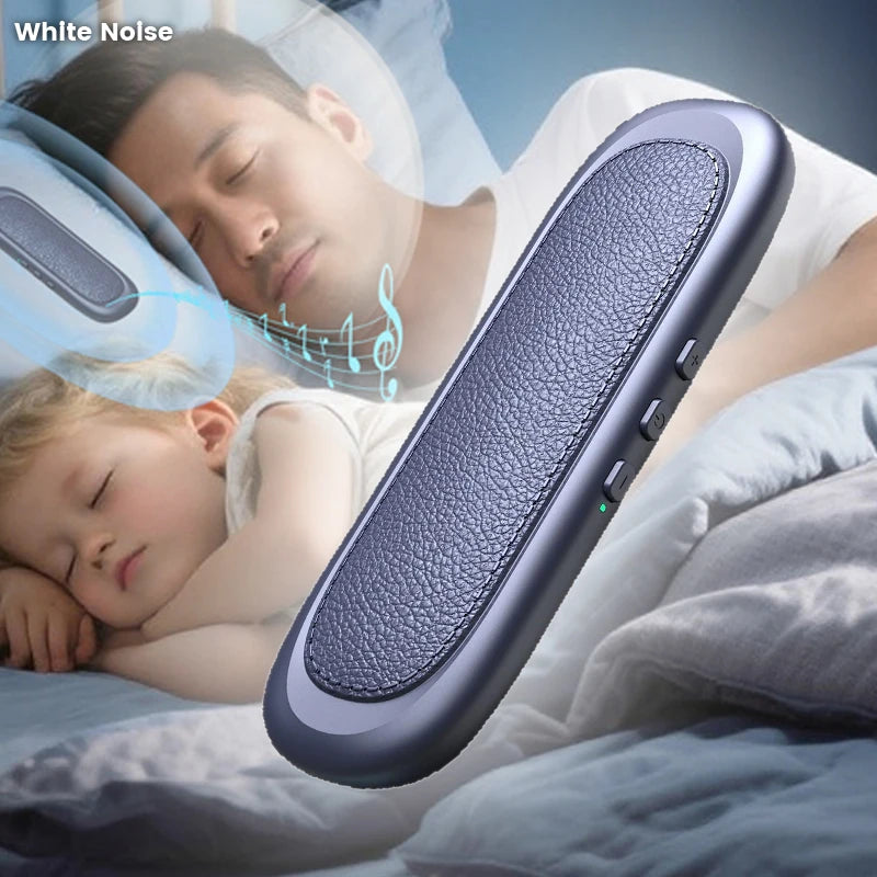 Dual Bone Conduction White Noise Speaker for Sleep - Bluetooth 5.4 Wireless Rechargeable Sound Machine with 32GB Memory Expansion - Portable