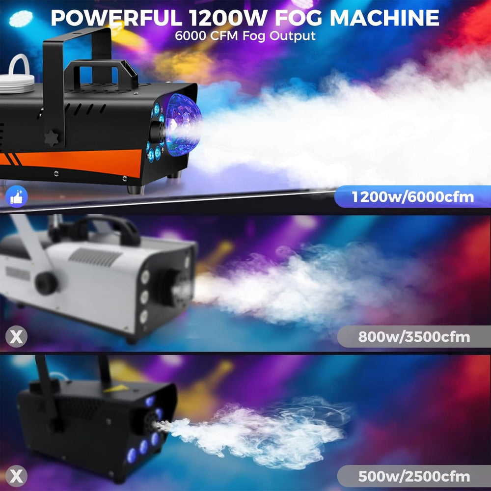 Halloween LED Fog Machine Remote Control Party Light Effect