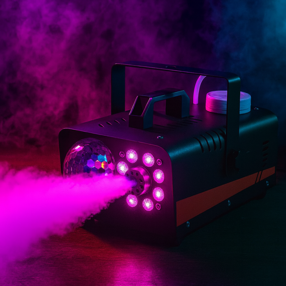Halloween LED Fog Machine Remote Control Party Light Effect