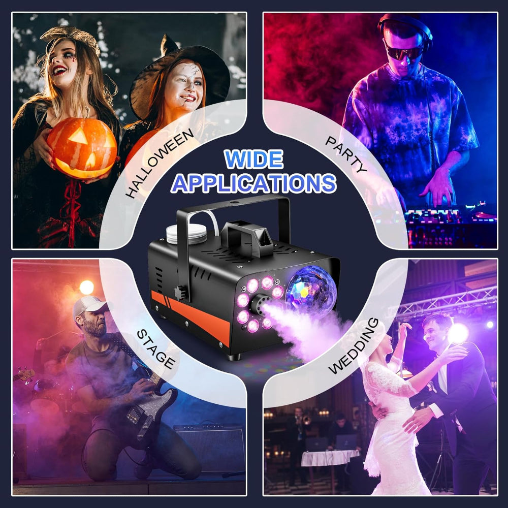 Halloween LED Fog Machine Remote Control Party Light Effect