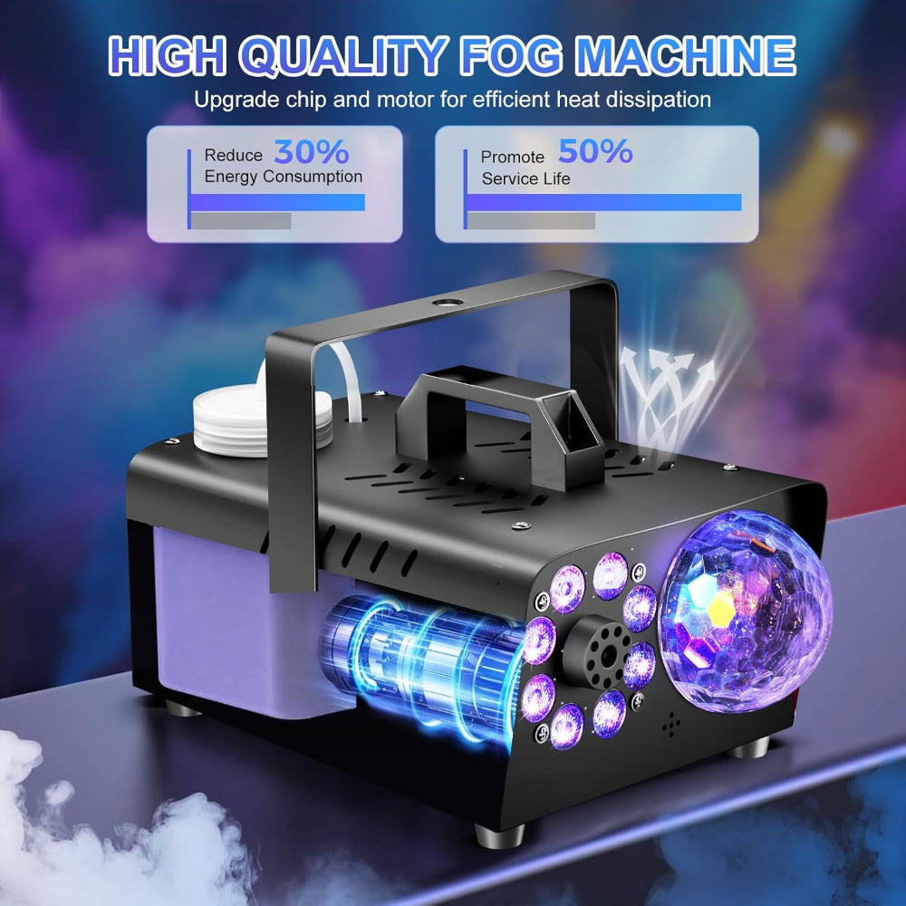 Halloween LED Fog Machine Remote Control Party Light Effect