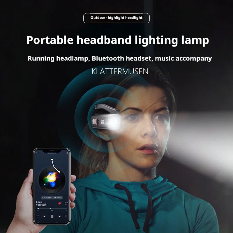 Rechargeable LED Headlamp with Hand Wave Motion Sensor - Waterproof Outdoor Headlight for Camping, Hiking and Cycling - USB-C Charging