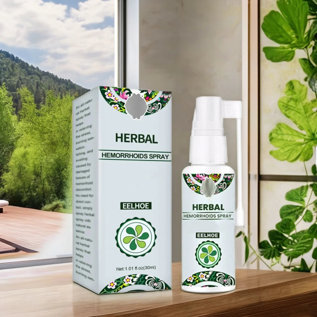 Natural Herbal Hemorrhoids Relief Spray - Soothing Body Care Solution for Fast Pain Relief - Mild Liquid Formula with Vitamin C for Adults - 30ml