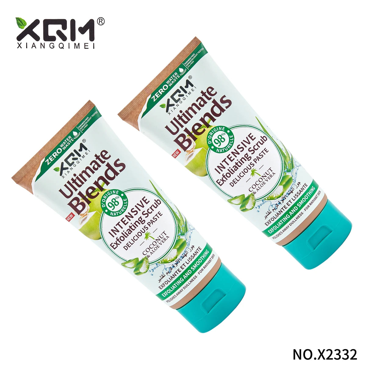 Natural Coconut and Aloe Vera Body Scrub for Women - Deep Cleansing Exfoliating Face Polish to Fade Dark Spots and Nourish All Skin Types