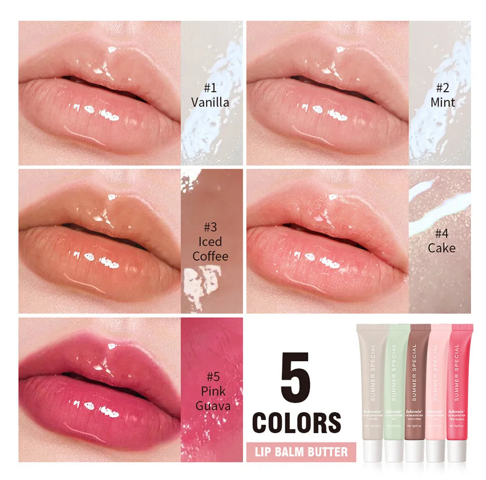 Hydrating Jelly Lip Glaze for Women - Vegan Fruit Flavored Waterproof Lip Gloss and Moisturizing Balm - Exfoliating Liquid Lip Care - 10g